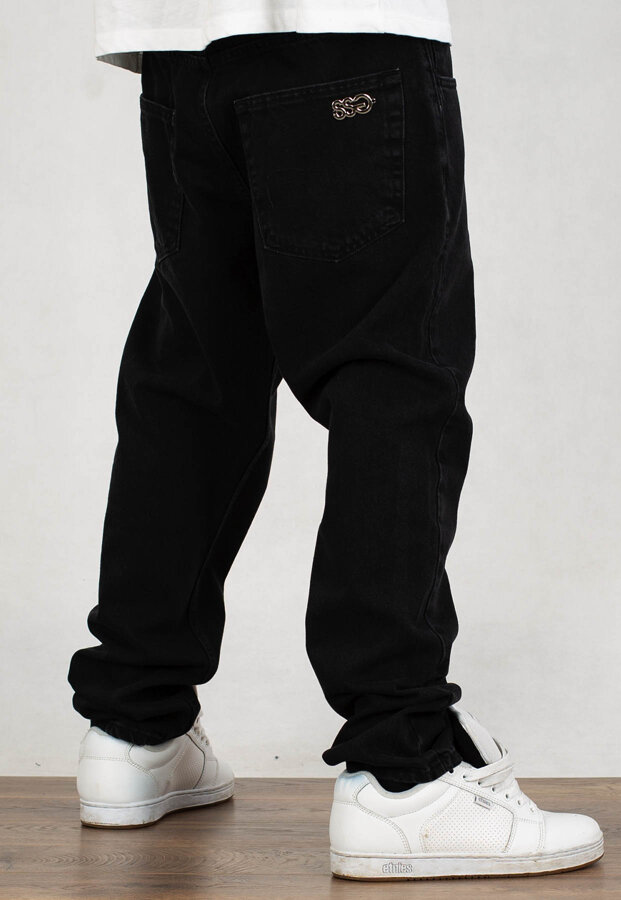 Spodnie SSG Slim Metalic Logo 3D czarny jeans