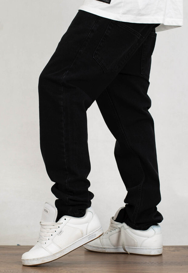 Spodnie SSG Slim Metalic Logo 3D czarny jeans