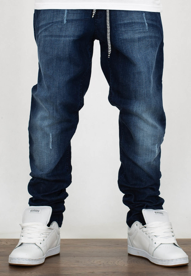 Spodnie SSG Stretch Skinny Jeans Premium Jeans Dark Przecierane