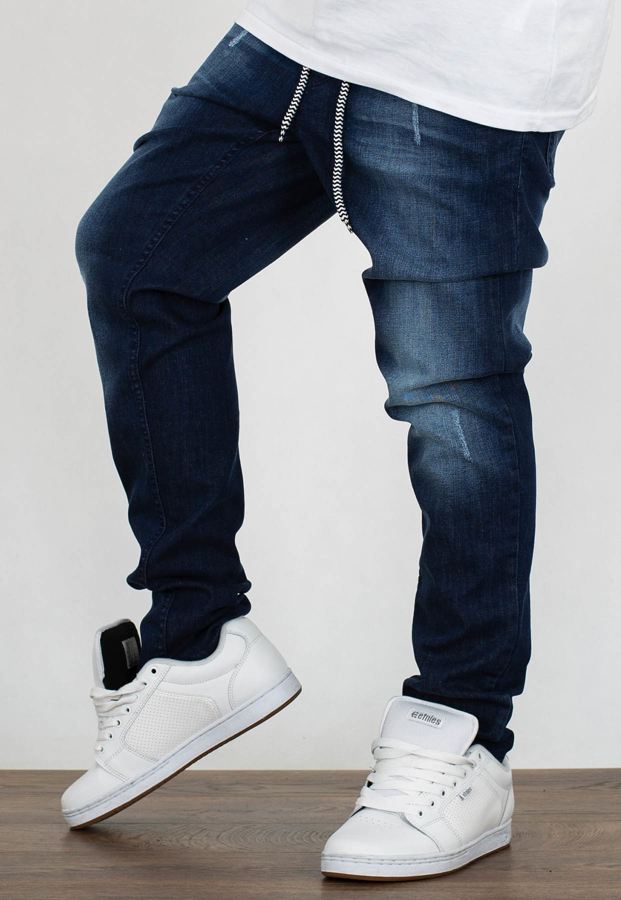 Spodnie SSG Stretch Skinny Premium Jeans Dark Przecierane