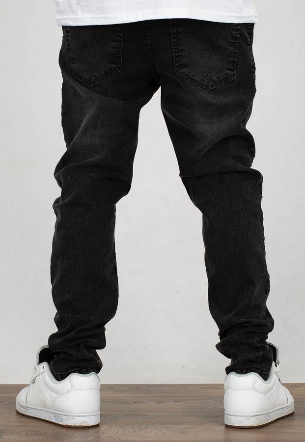 Spodnie SSG Stretch Skinny Premium Przecierane black medium