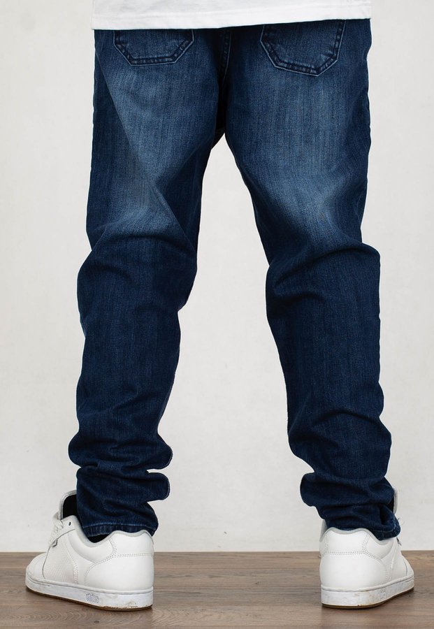 Spodnie SSG Stretch Straight Fit Jeans Przecierane medium premium