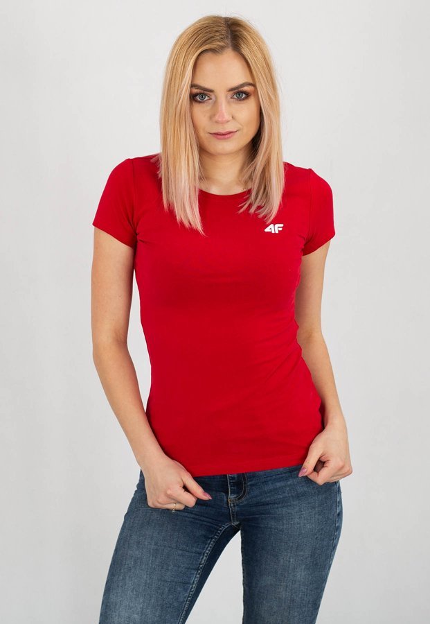 T-Shirt 4F TSD002 czerwony