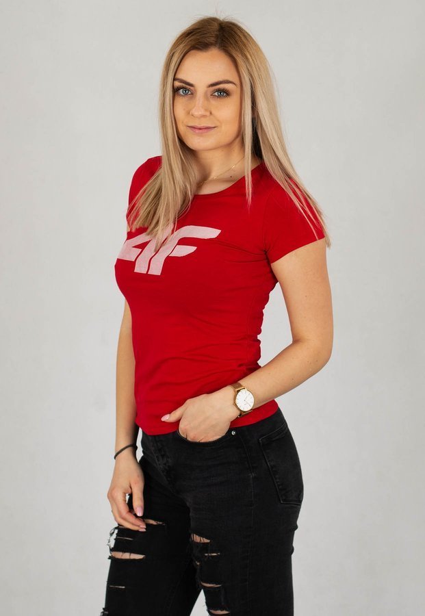 T-Shirt 4F TSD005 czerwony
