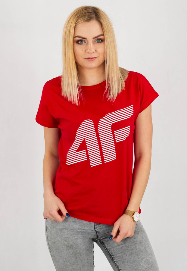 T-Shirt 4F TSD012 czerwony