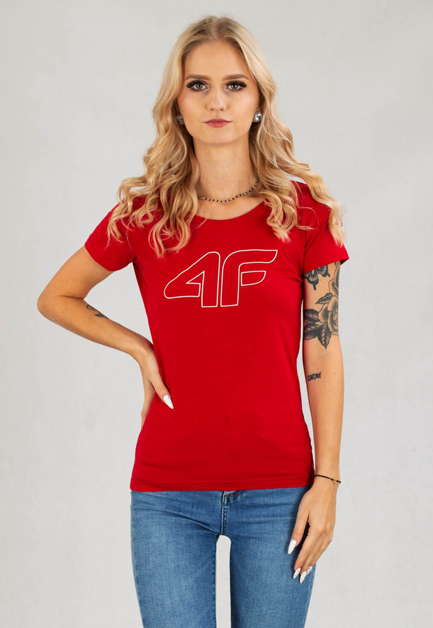 T-Shirt 4F TSD353 czerwony