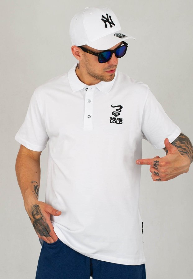 T-Shirt Polo Grube Lolo Premium POL-01 biały