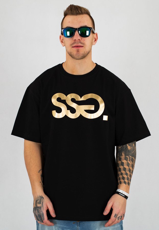 T-Shirt SSG Classic LTD czarno zloty + Opaska