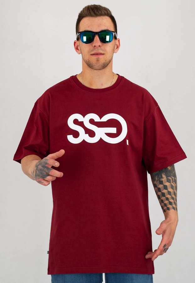 T-Shirt SSG Classic bordowy