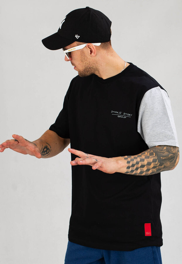 T-Shirt SSG Color Sleeve czarny