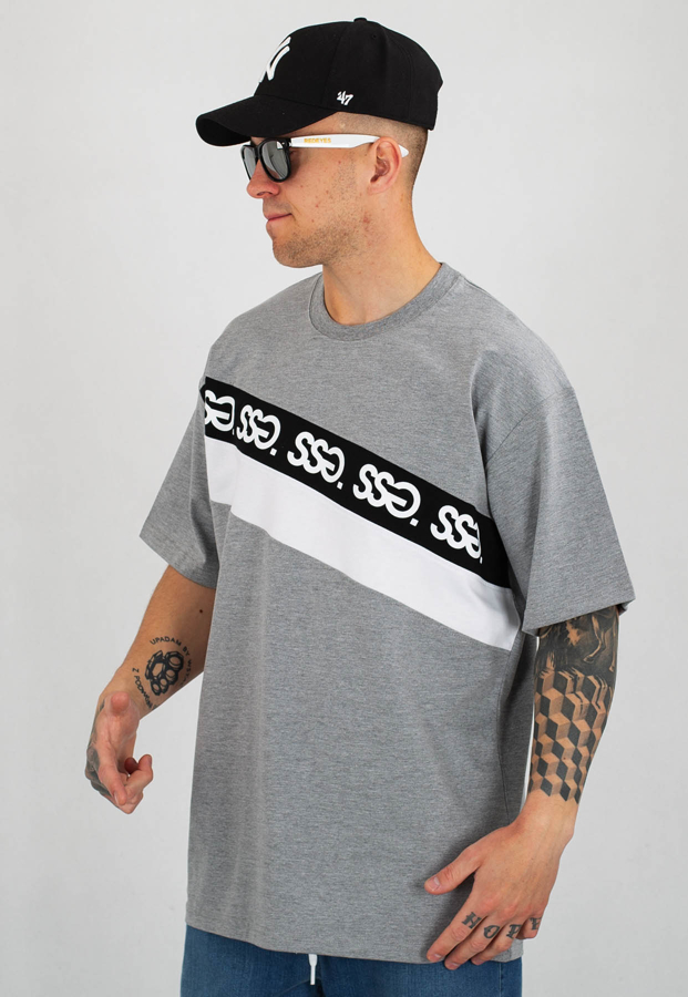 T-Shirt SSG Cross Line szary