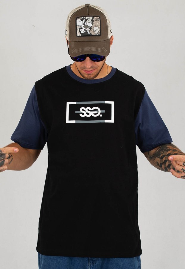 T-Shirt SSG Cut Logo czarny melanż