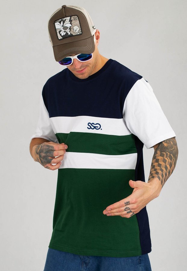 T-Shirt SSG Premium Cut Colors zielono granatowy