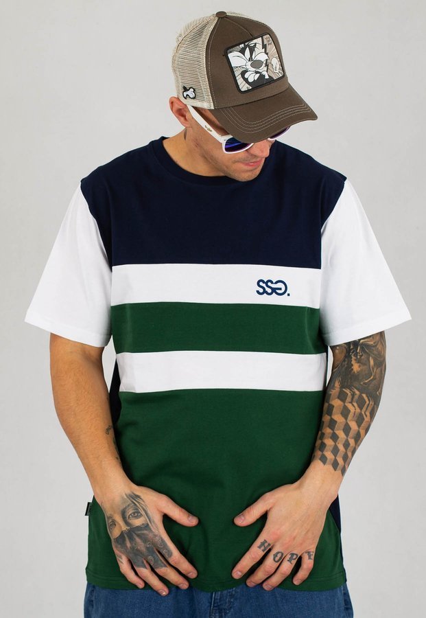 T-Shirt SSG Premium Cut Colors zielono granatowy