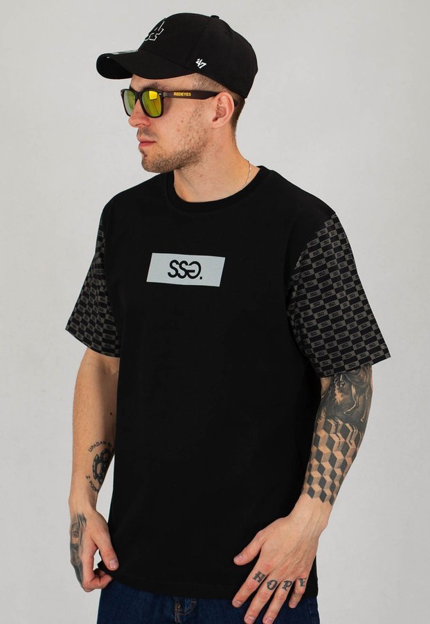 T-Shirt SSG Print Sleeve czarny