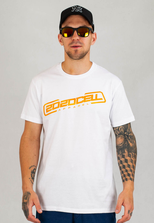 T-shirt 2020Cell Classic biało złoty
