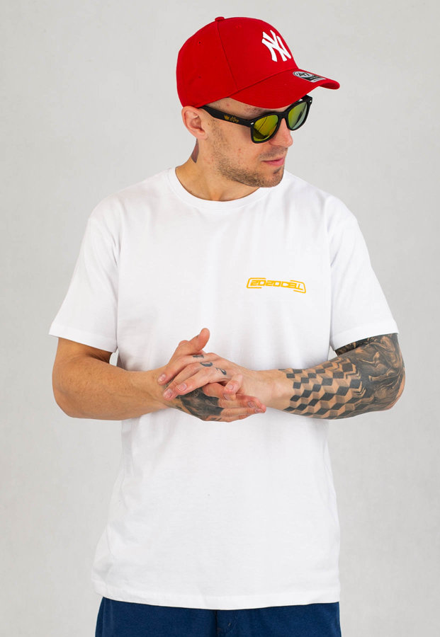 T-shirt 2020Cell Mini biało złoty