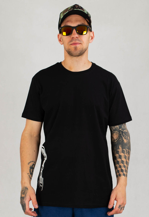 T-shirt 2020Cell Ribs czarno biały