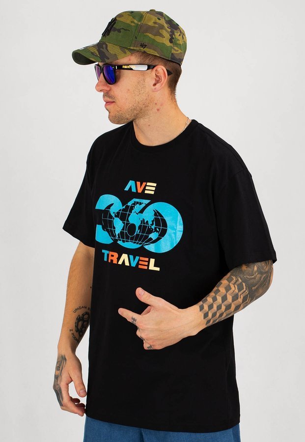T-shirt 360CLTH Ave Travel czarna