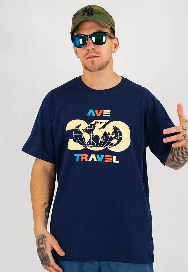 T-shirt 360CLTH Ave Travel granatowy