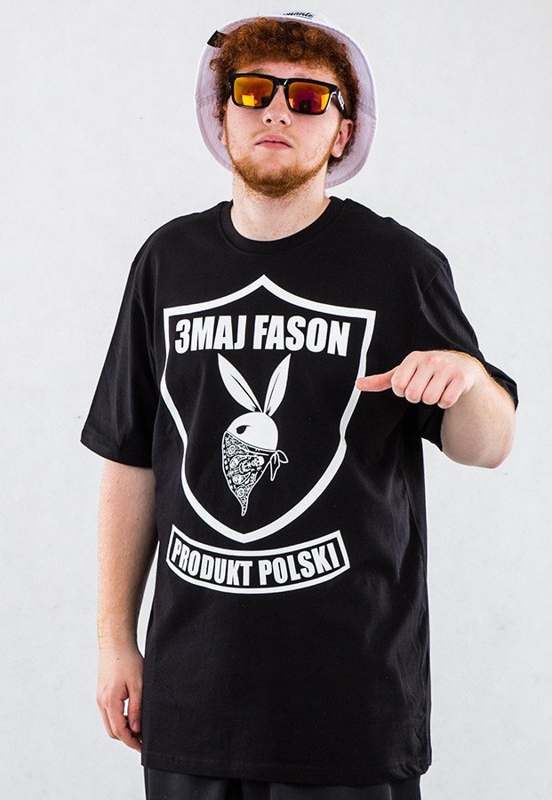 T-shirt 3maj Fason Tarcza czarny