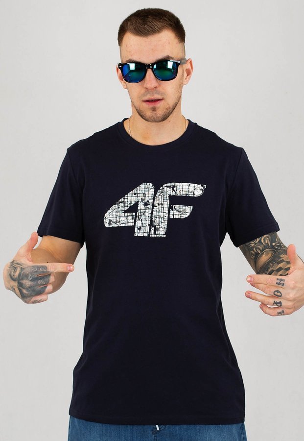 T-shirt 4F TSM012 granatowy
