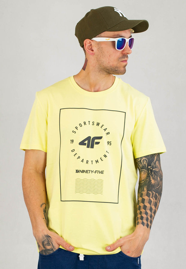 T-shirt 4F TSM033 żółty