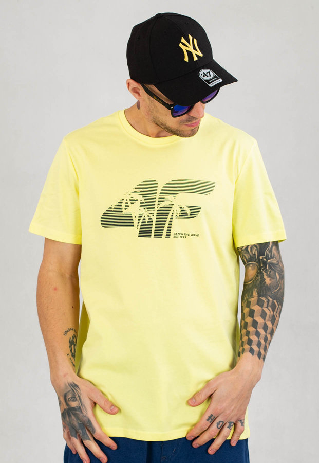 T-shirt 4F TSM042 żółty