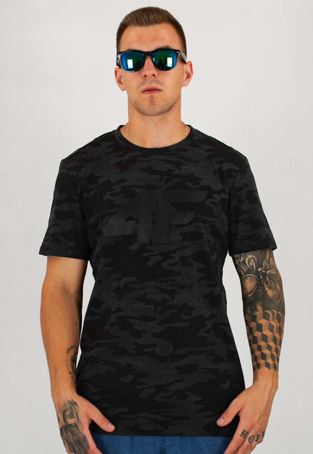 T-shirt 4F TSM078 Allover czarny