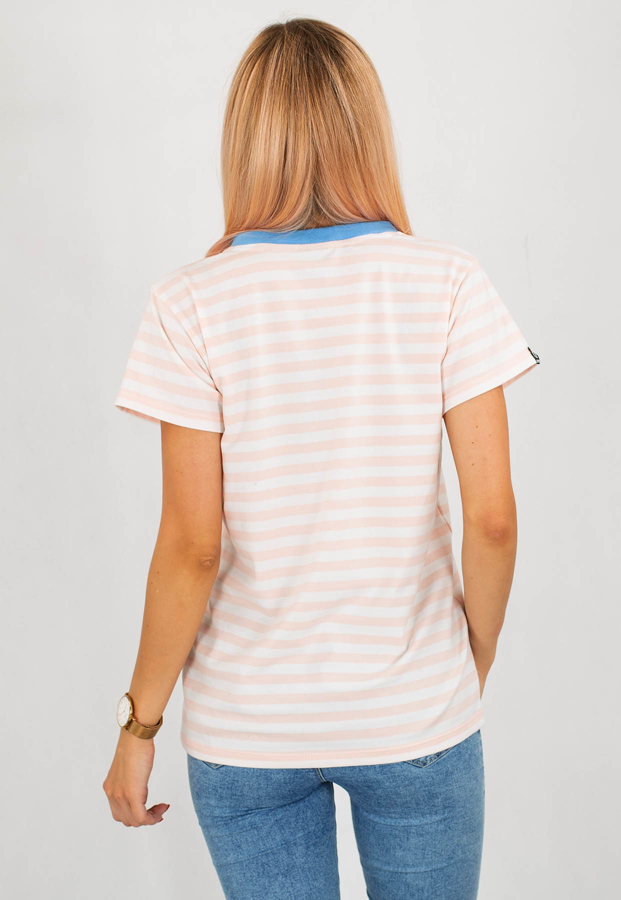 T-shirt ATR Wear ATR Peach Stripes pomarańczowy