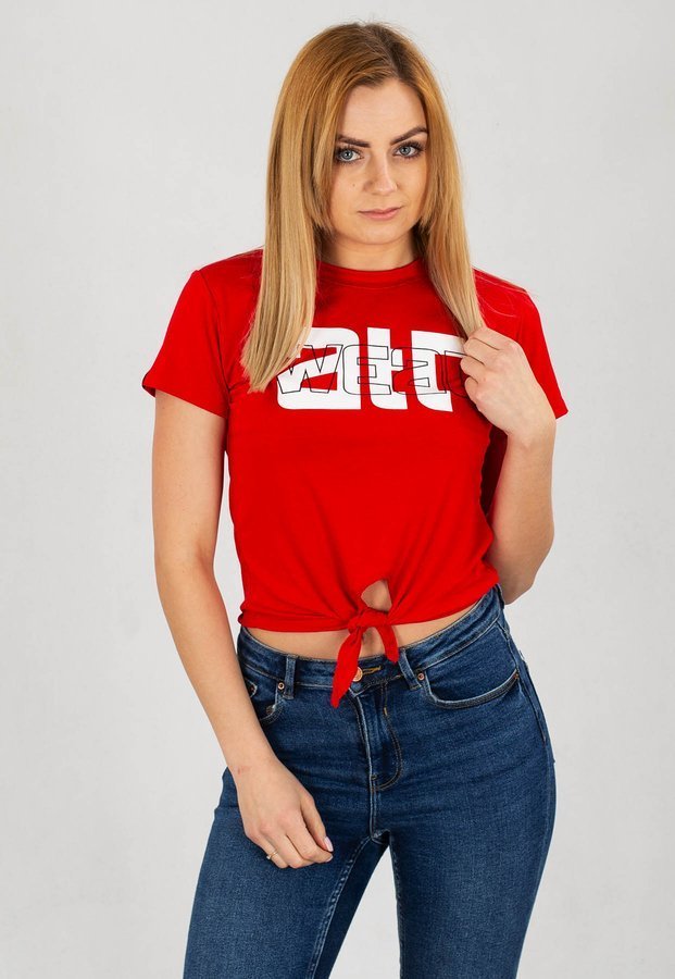T-shirt ATR Wear Brand wiązana czerwony