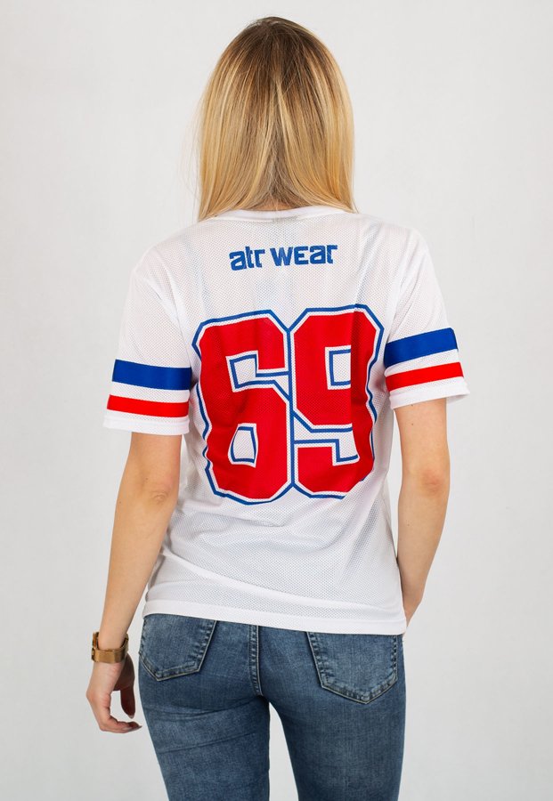 T-shirt ATR Wear Fabulous 69 American Football Jersey biały