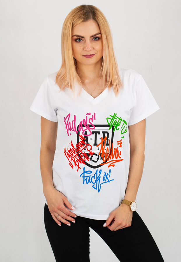 T-shirt ATR Wear Graffiti biały
