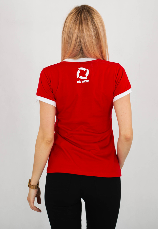 T-shirt ATR Wear Slim Fit Retro ATR czerwona