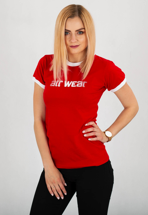 T-shirt ATR Wear Slim Fit Retro ATR czerwona