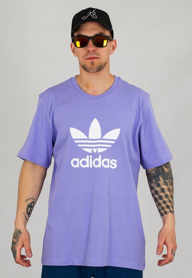 T-shirt Adidas Adicolor Classics Trefoil Tee GN3481 fioletowy