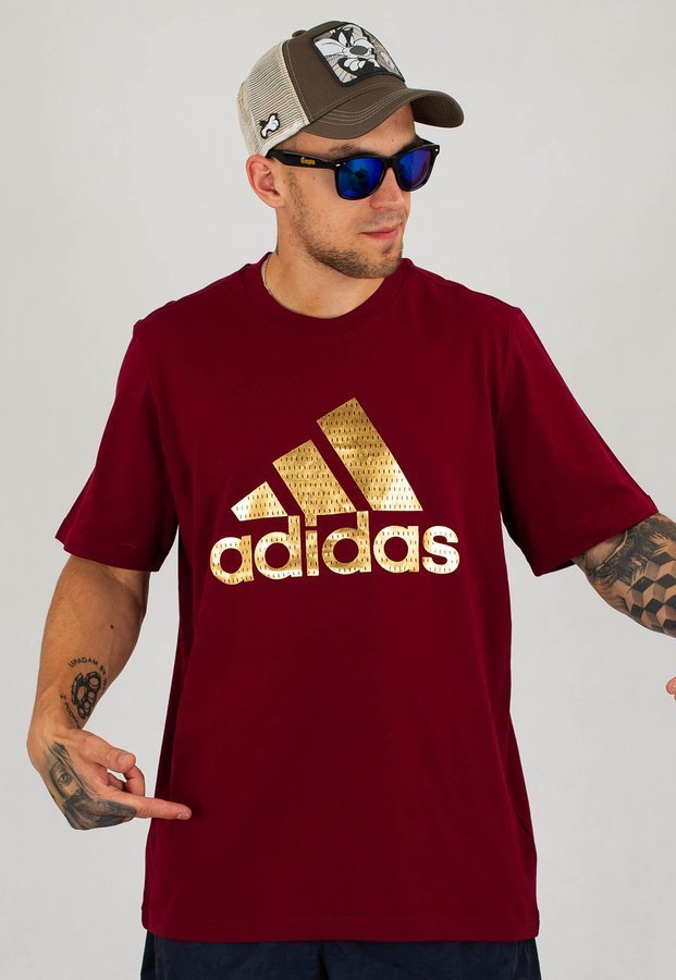 T-shirt Adidas Athletics Mens Graphic GE4699 bordowy