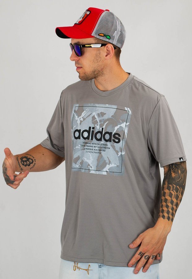 T-shirt Adidas M Camo Box Foil Tee GD5876 szary