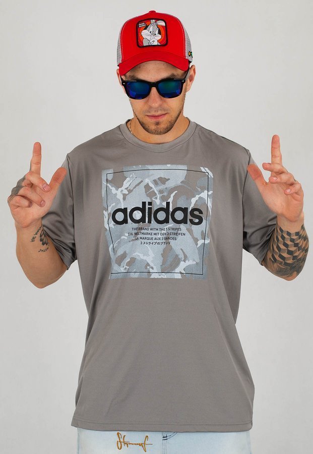 T-shirt Adidas M Camo Box Foil Tee GD5876 szary
