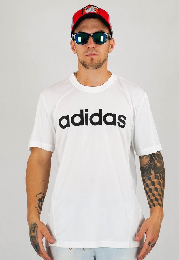 T-shirt Adidas Mens D2M Logo Tee FL0302 biały