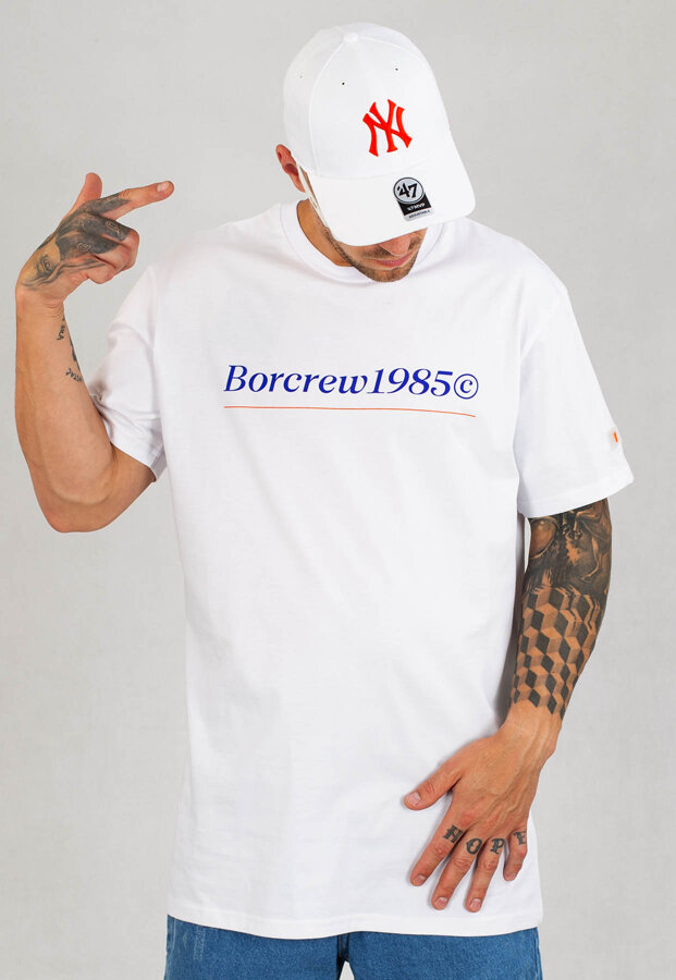 T-shirt B.O.R. Biuro Ochrony Rapu 1985 biały