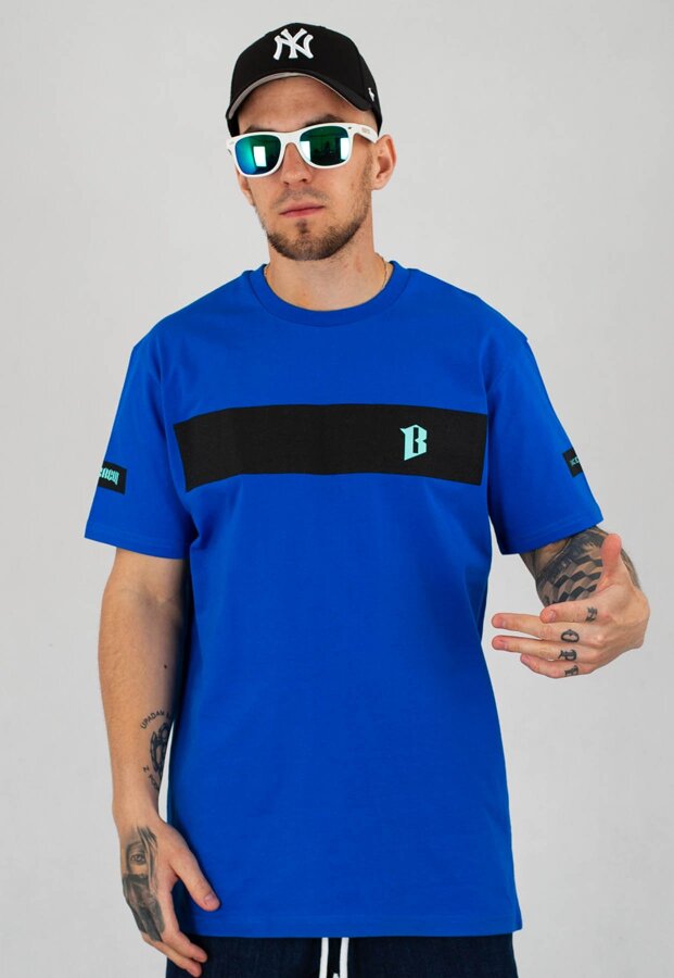 T-shirt B.O.R. Biuro Ochrony Rapu B Belt Premium niebieski