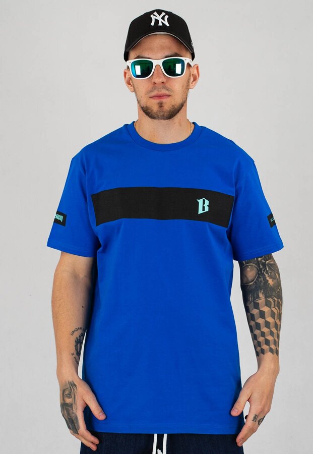 T-shirt B.O.R. Biuro Ochrony Rapu B Belt Premium niebieski