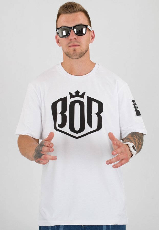 T-shirt B.O.R. Biuro Ochrony Rapu BOR Herb biały