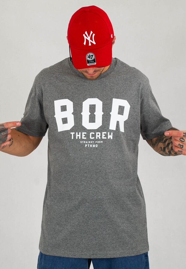 T-shirt B.O.R. Biuro Ochrony Rapu Borcrew The Crew szary