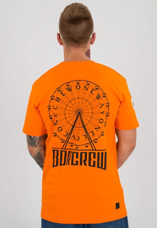 T-shirt B.O.R. Biuro Ochrony Rapu Circle pomarańczowy