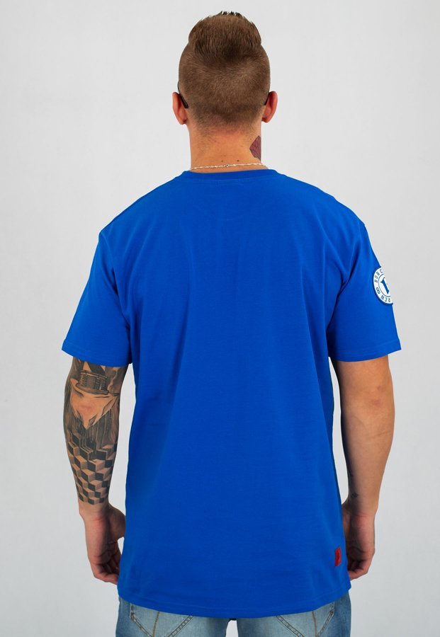 T-shirt B.O.R. Biuro Ochrony Rapu College niebieski