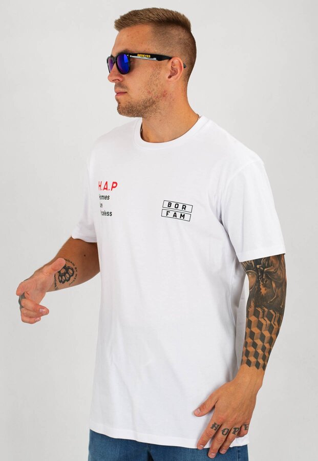 T-shirt B.O.R. Biuro Ochrony Rapu Hap biały
