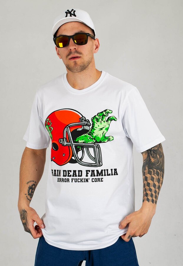 T-shirt Brain Dead Familia Football biały