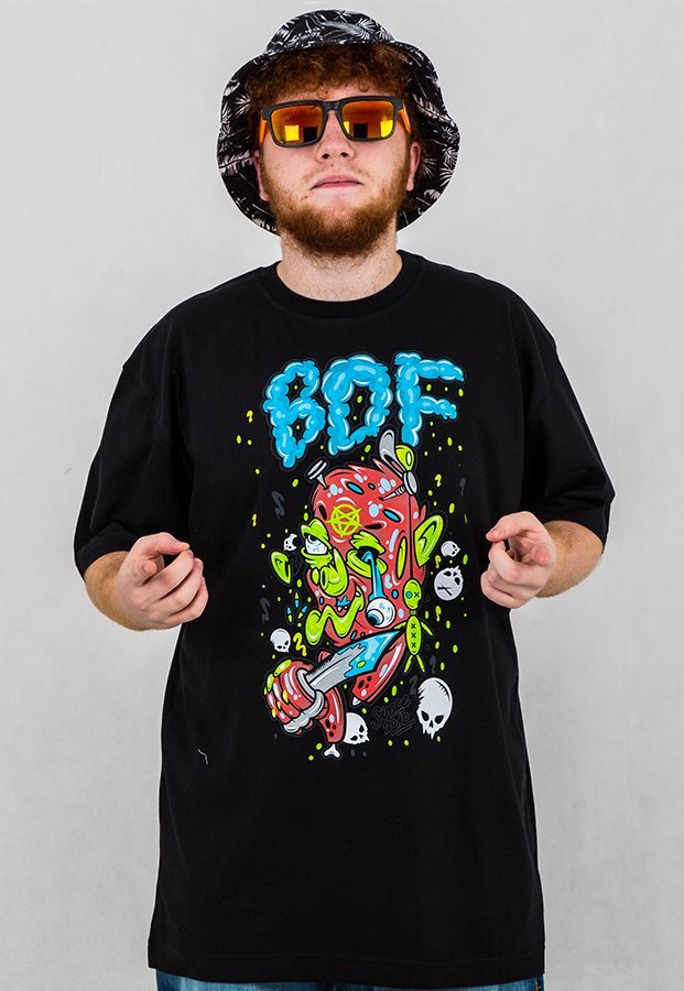 T-shirt Brain Dead Familia Graffiti Face czarny